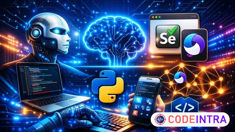 Appium3 & Selenium using Python  from scratch with projects - Codeintra