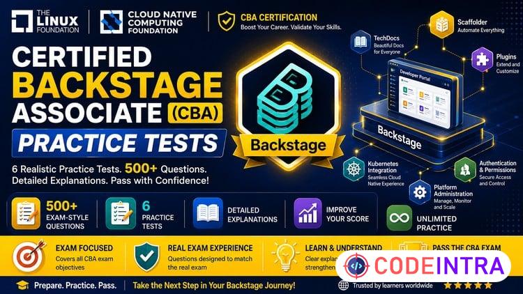 CBA - Certified Backstage Associate Practice Exams 2026 - Codeintra