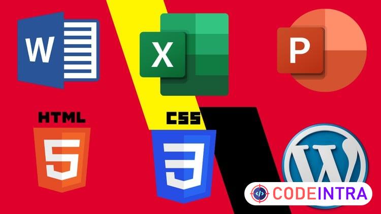 Complete MS Office and Web Design Development Course - Codeintra