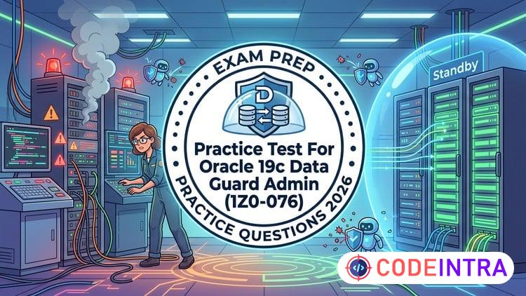 Practice Tests For Oracle 19c Data Guard Admin (1Z0-076) - Codeintra