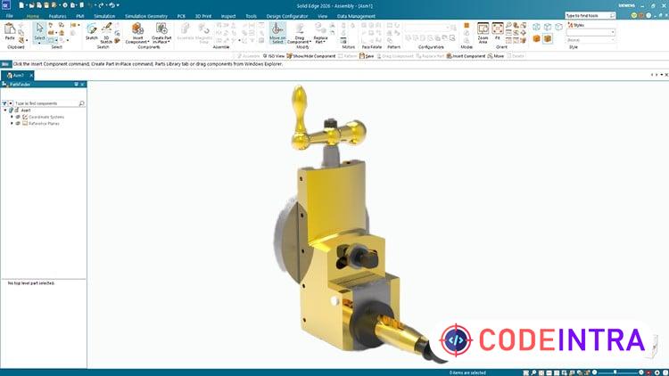 Solid Edge 2026: 3D CAD with Tutorials, Exercises & Projects - Codeintra