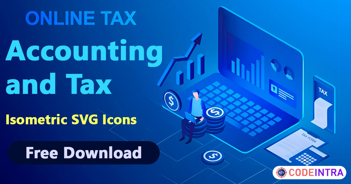 Accounting and Tax | Isometric SVG Icons - Codeintra