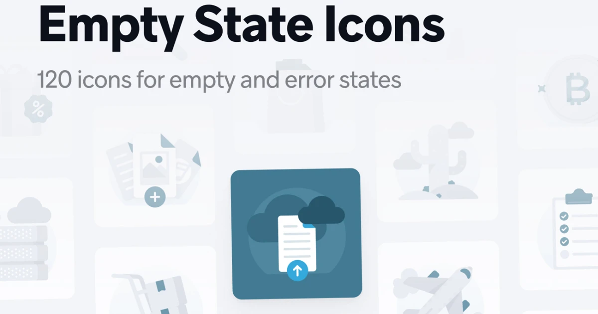 Empty States Icon Set - 1 - Codeintra