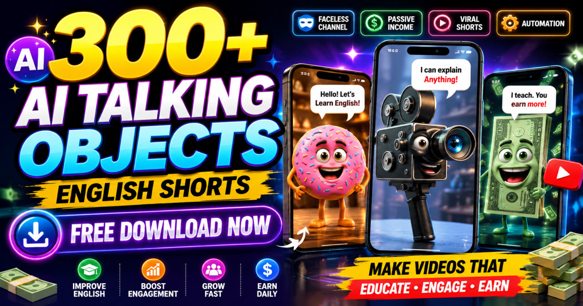Product featured image 300+ Talking Objects English Health Short Viral AI Reels - Codeintra
