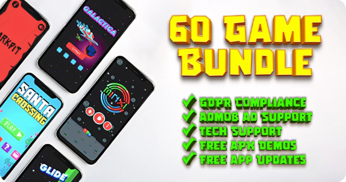 60 Games Ultimate Bundle - Android Studio Trending Game - Codeintra