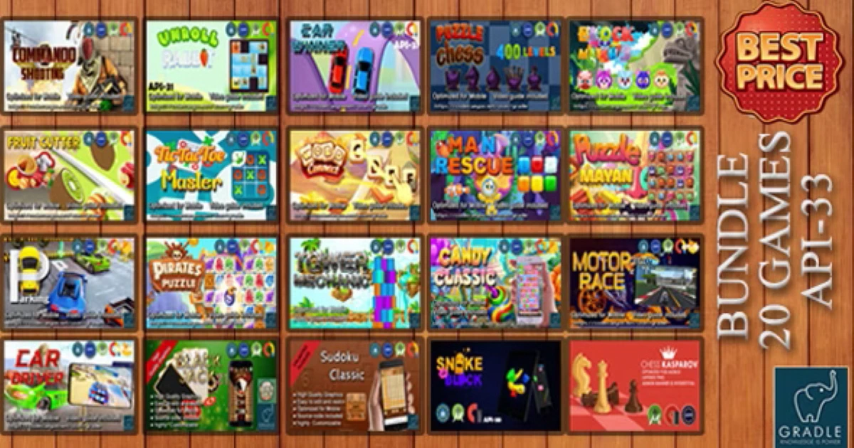 Bundle 20 Games (Admob + GDPR + Android Studio) - Codeintra