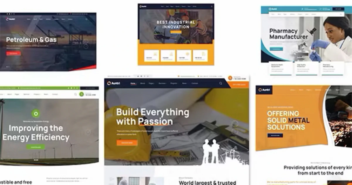 Industry & Factory Responsive WordPress Theme - Auntri - Codeintra