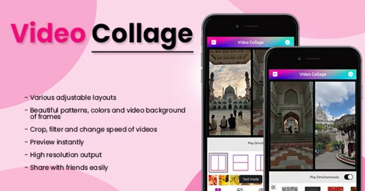 Video Collage | iOS App | Swift | AdMob Ads Support - Codeintra