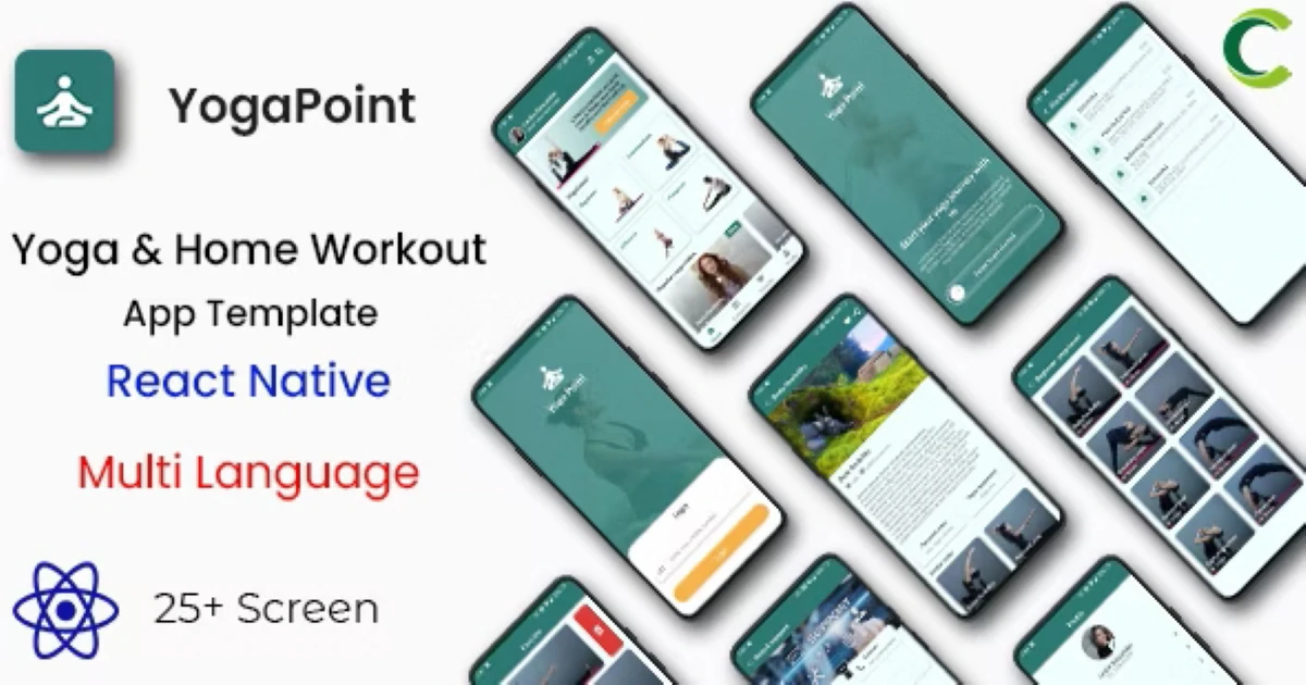 Yoga & Home Workout Good App Template in React Native - Codeintra