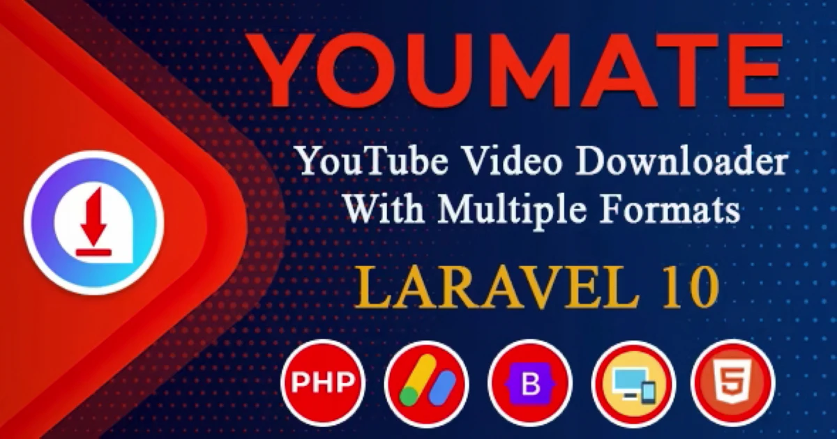 YouMate – YouTube Video Downloader Online Laravel 10 - Codeintra