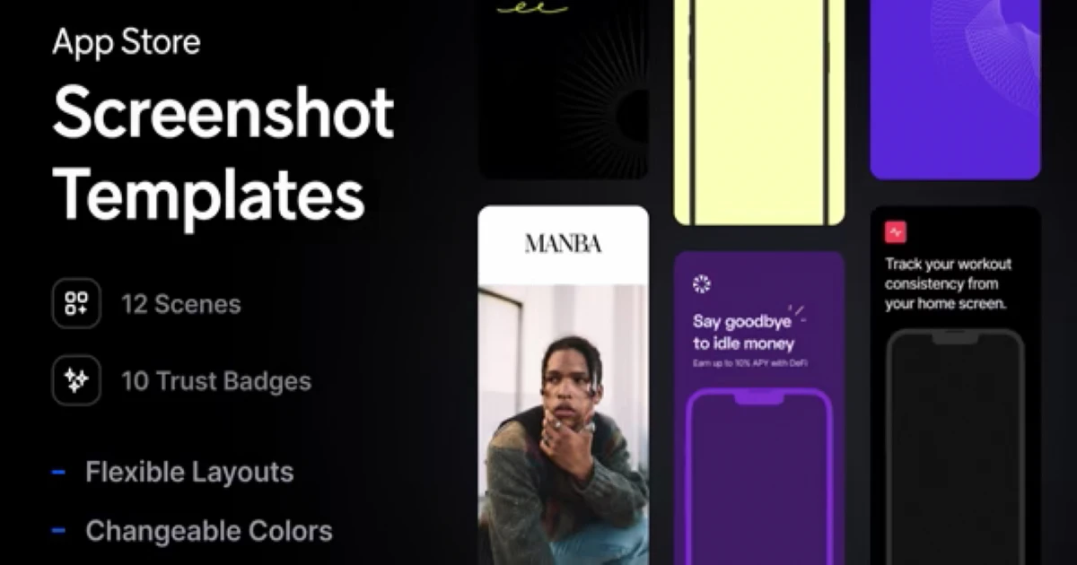 App Store Screenshot Templates - App Store & Play Store - Codeintra