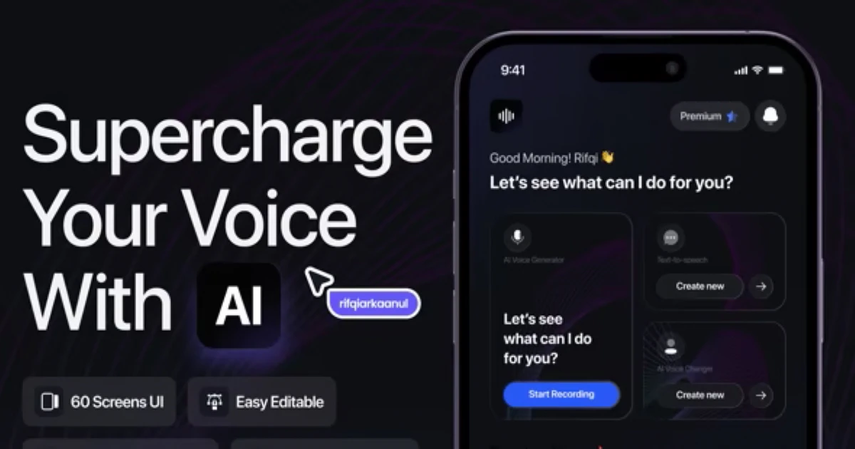 Voice AI - Voice AI UI Kit Made with Figma - Codeintra