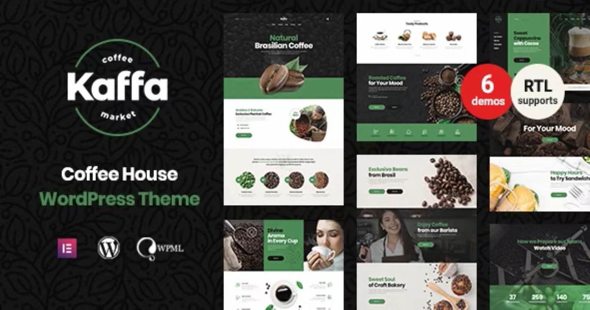 Premium Kaffa - Cafe & Coffee Shop WordPress Theme RTL - Codeintra