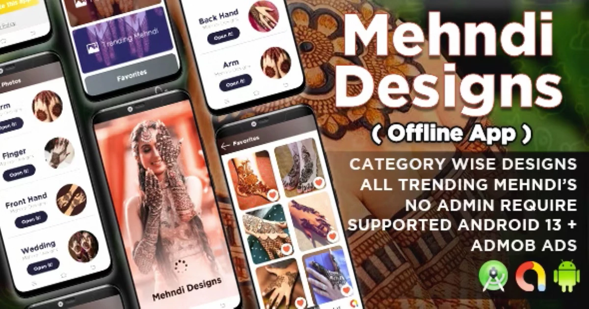 Mehndi Designs Offline, Trending Mehndi, Hindu Mehndi - Codeintra