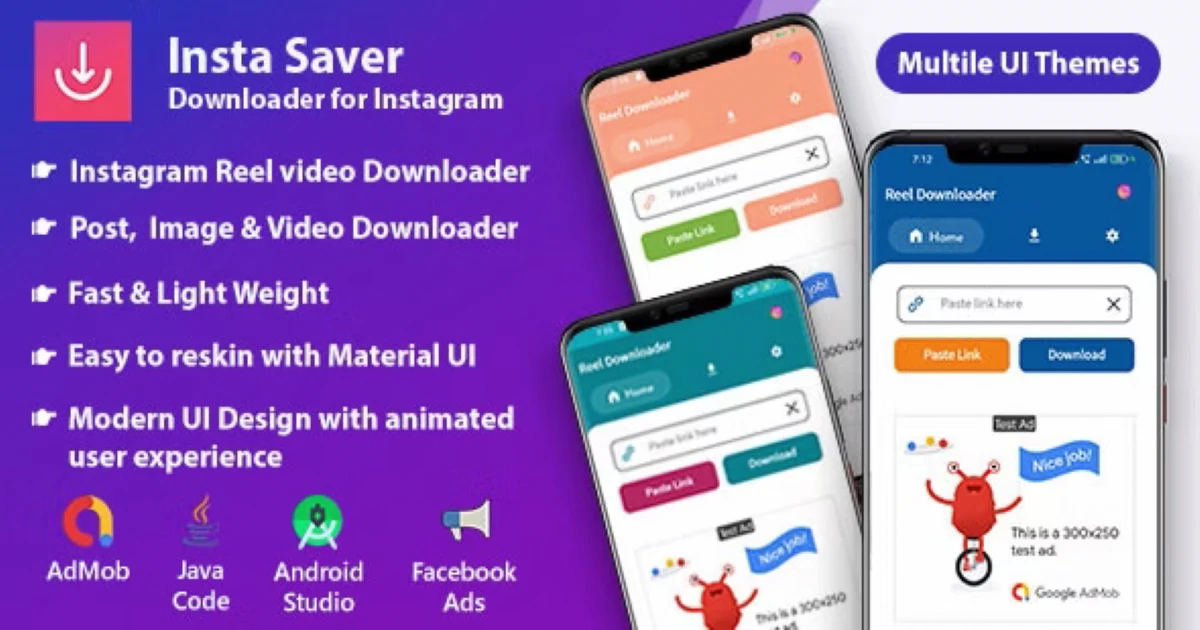Instagram Downloader - InstaSaver - Images, Videos - Codeintra