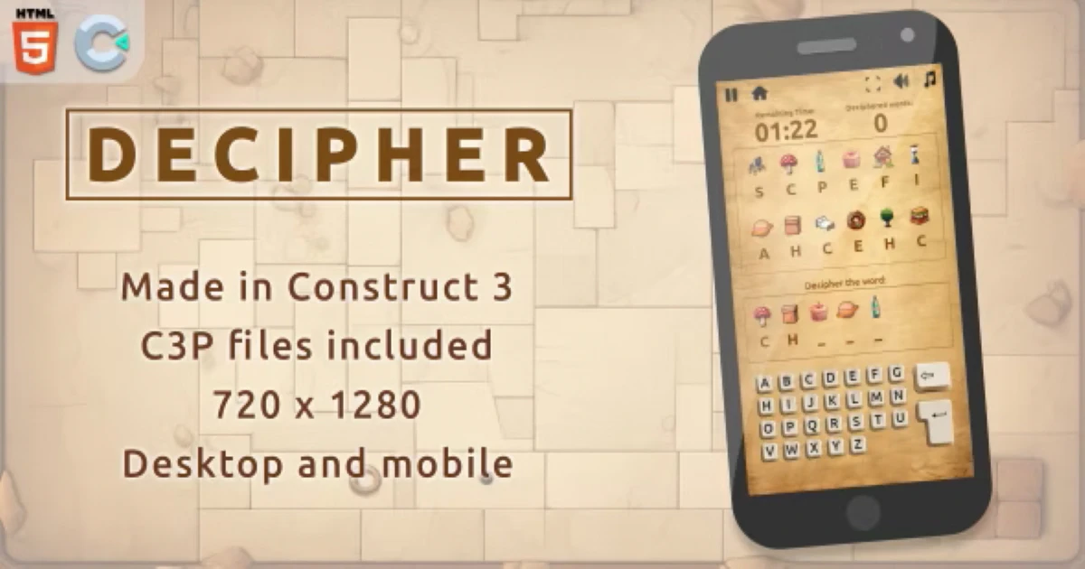 Ultimate Decipher - HTML5 Educational Game Responsive - Codeintra