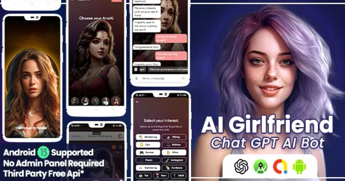Virtual AI Girlfriend, Chat GPT, AI Chatbot Android App - Codeintra