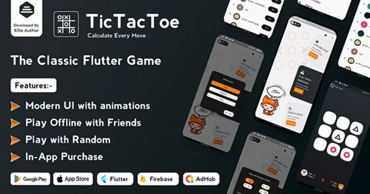 Tic Tac Toe v1.0.7 - The Classic Flutter Tic Tac Toe Ga - Codeintra