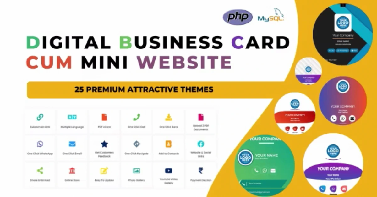 Digital Business Card Cum Mini Website - Codeintra
