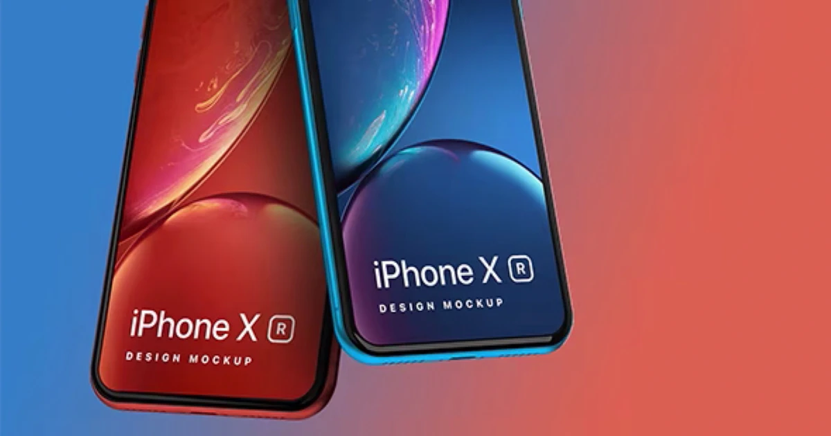 iPhone XR Design Mockup - PSD & PNG Files HD - Codeintra