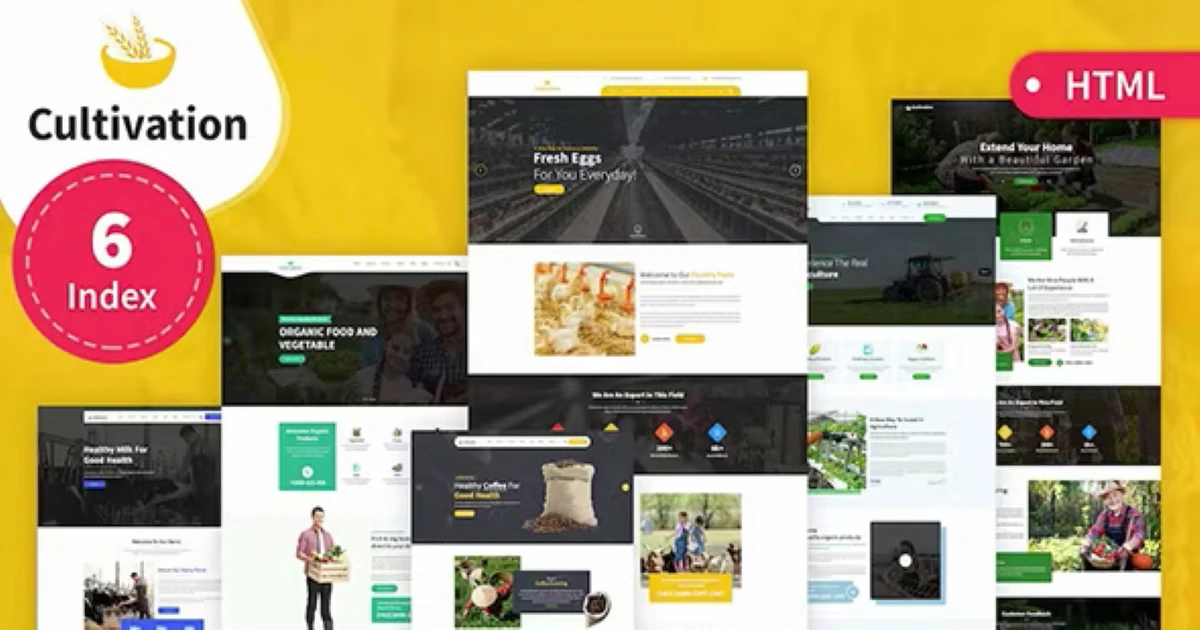 Cultivation Multipurpose Responsive HTML Template - Codeintra