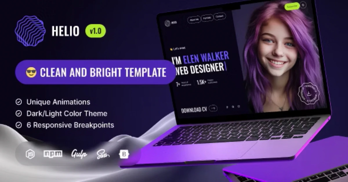 Helio - Coming Soon and Landing Page Template Premium - Codeintra
