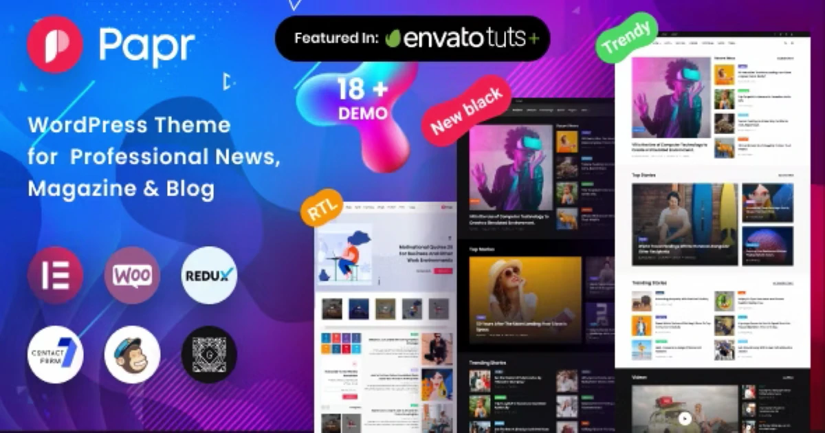 Papr v1.4.8 - News Magazine WordPress Theme Premium - Codeintra