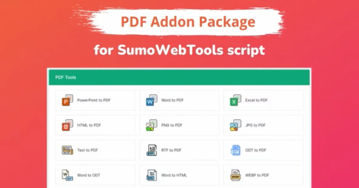 PDF Addon Package for SumoWebTools - Codeintra