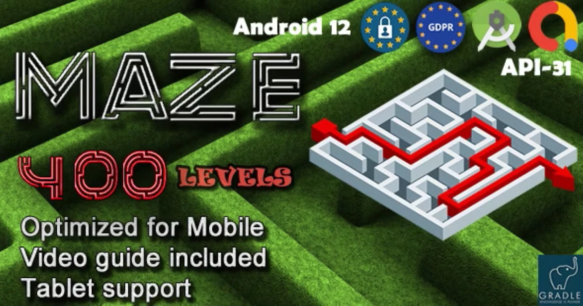 Maze 400 (Admob + GDPR + Android Studio) Courses - Codeintra