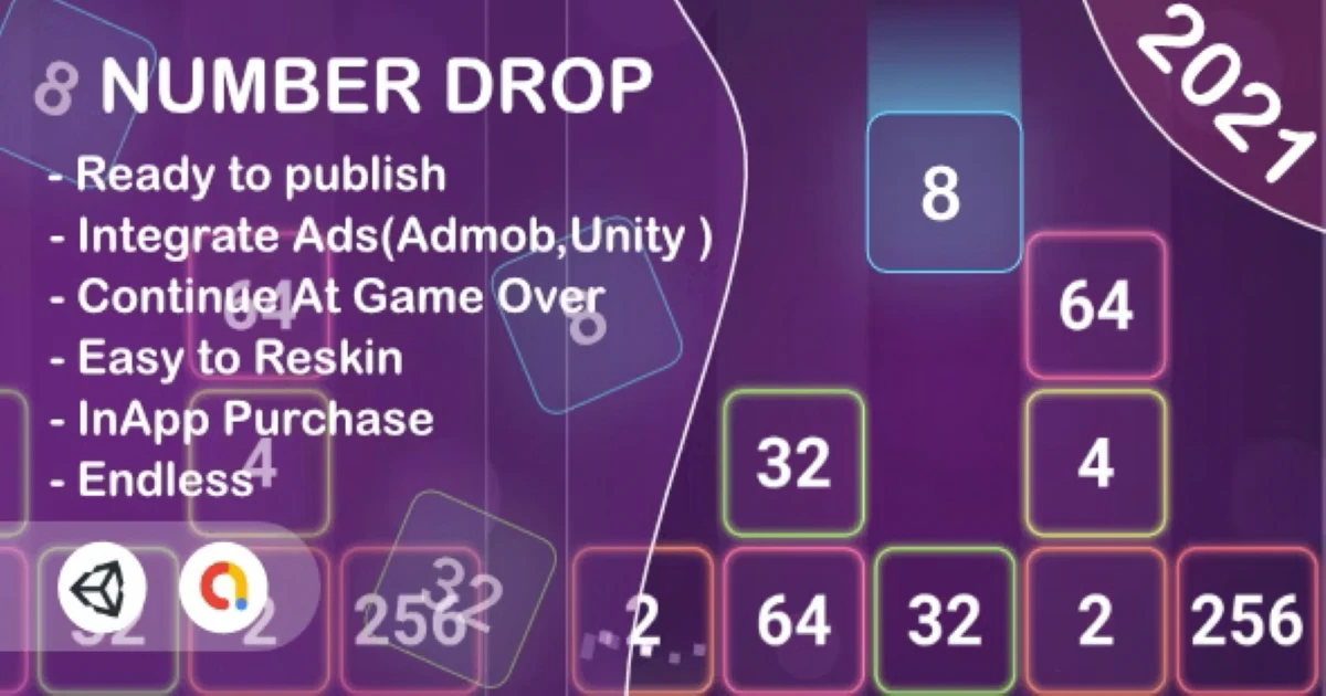 Number Drop(Unity Game+Admob+iOS+Android) Courses - Codeintra