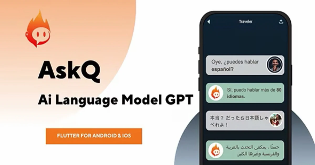 AskQ - Ai Language Model GPT - Flutter Premium Download - Codeintra