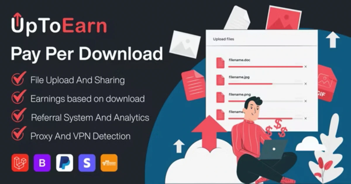UpToEarn - File Sharing And Pay Per Download Platform - Codeintra