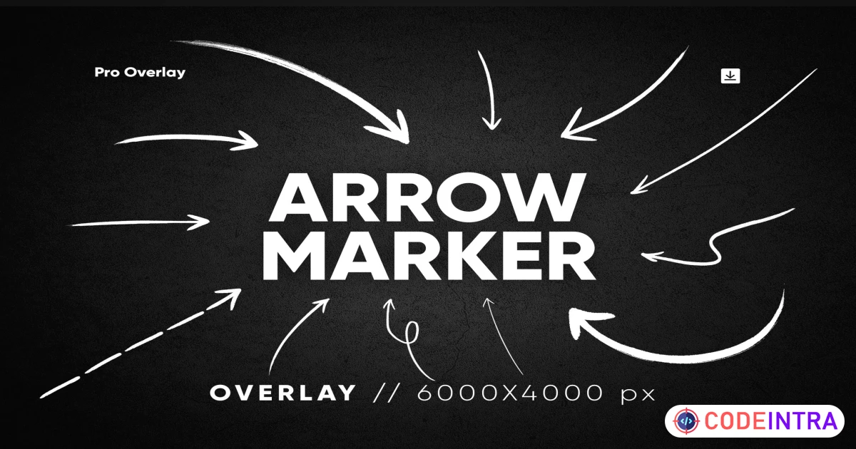 70 Arrow Scribble Overlay - Codeintra