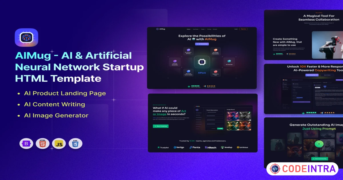 AI & Artificial Neural Network Startup Template - Codeintra