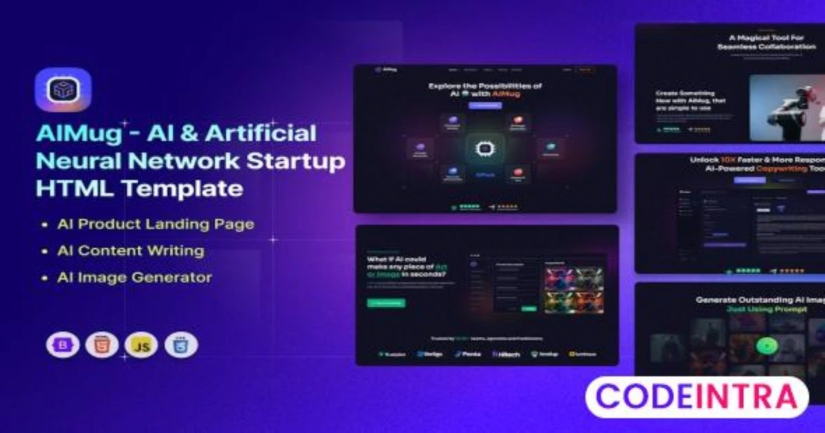 AI & Artificial Neural Network Startup Template - Codeintra