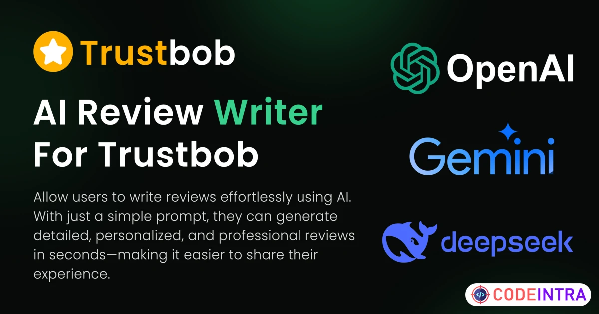 AI Review Writer For Trustbob - Codeintra