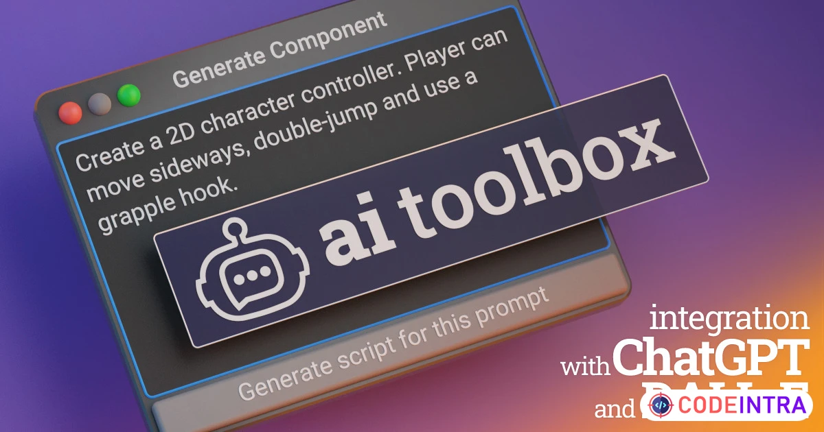 AI Toolbox with ChatGPT, DALL·E, Whisper, Gemini etc | Generative AI | Unity Assets - Codeintra