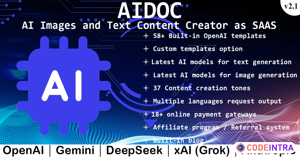 Product featured image AI Writing Assistant and Content Creator - Codeintra