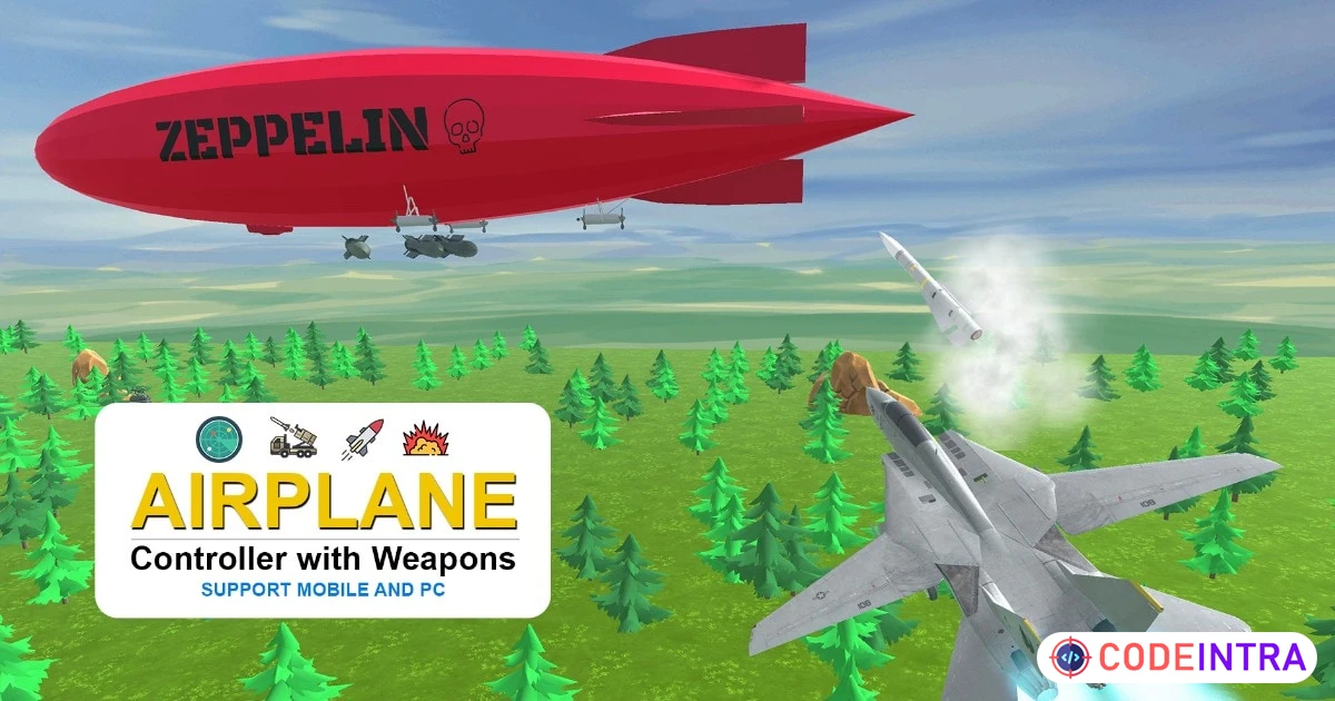 Airplane Controller with Weapons for Mobile and PC | Systems | Unity Assets - Codeintra