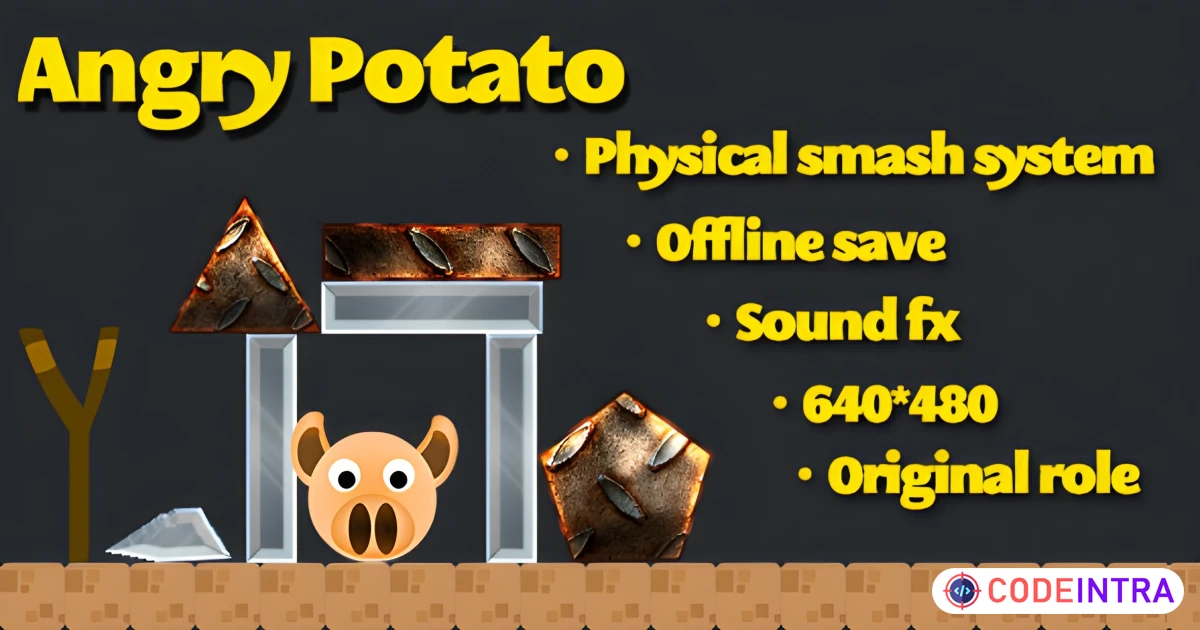 Angry Potato html5 game - Codeintra