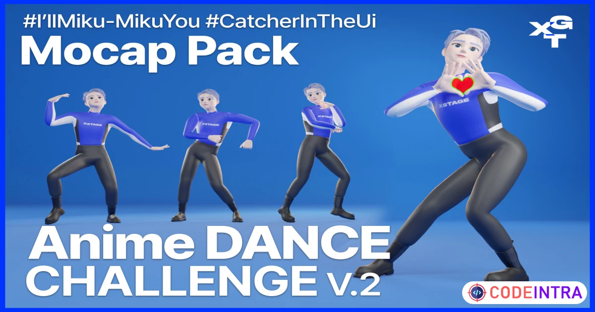 Anime Dance Challenge V.2 | 3D Animations | Unity Assets - Codeintra