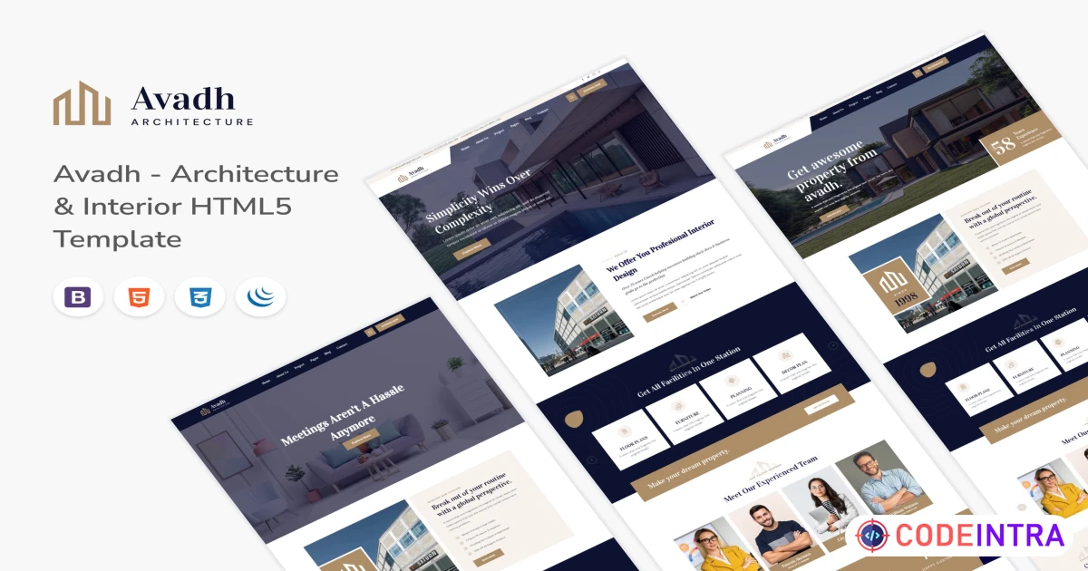 Avadh - Architecture & Interior HTML5 Template - Codeintra