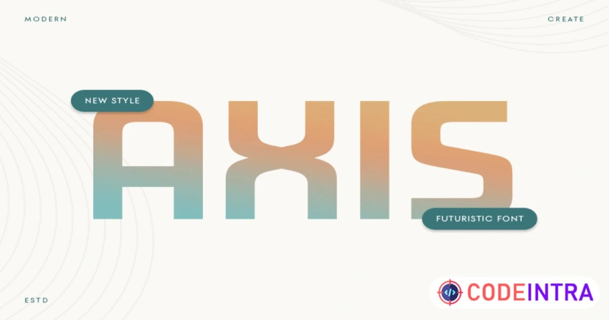 Axis - Modern Unique Futuristic Font - Premium Fonts - Codeintra