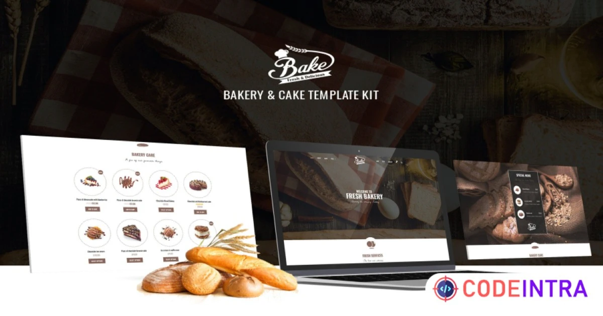 Bake - Bakery & Cake Elementor Template Kit - Codeintra
