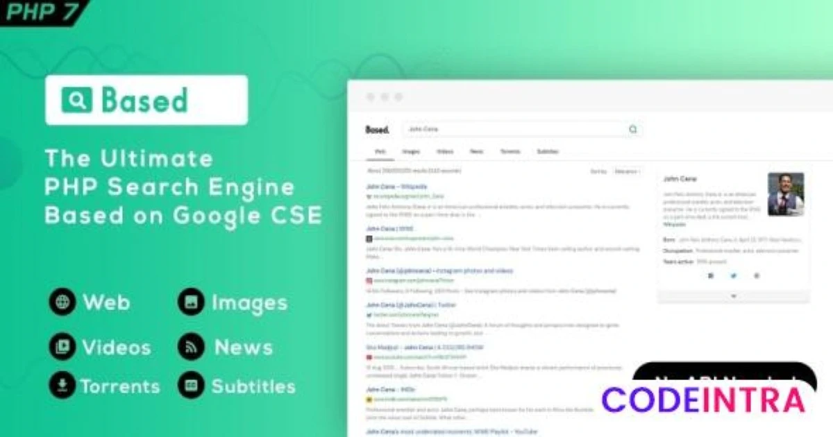 Based - Google CSE PHP Search Engine Script
 - Codeintra