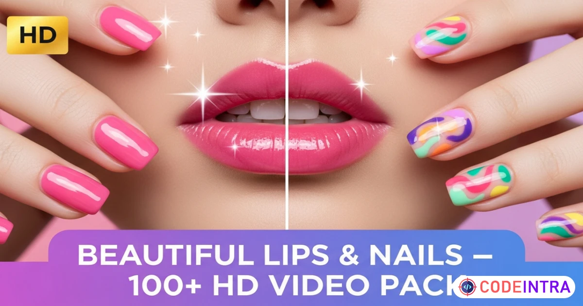 Product featured image Beautiful Lips and Nails Video – Ready to Monetize - Codeintra
