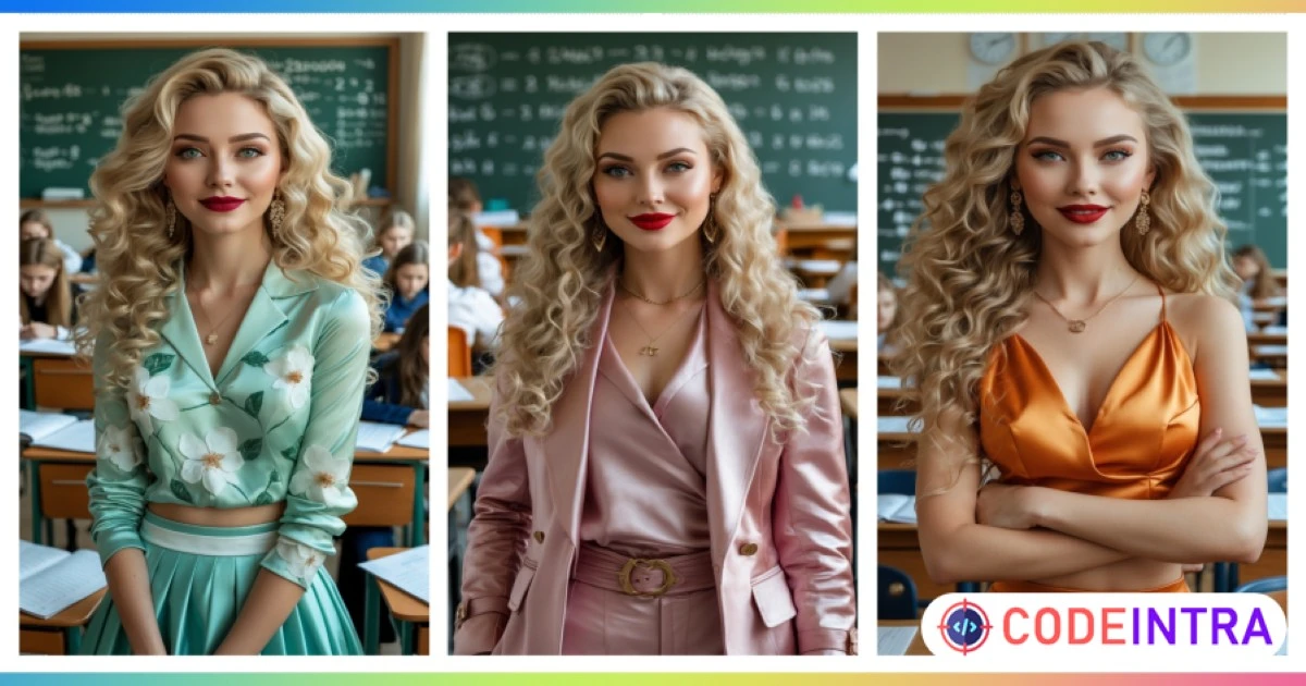 Beautiful Russian Teacher Luxury Girls AI Image Pack - 125+ HD AI Images for Social Media Influencer - Codeintra