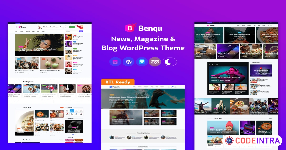 Benqu - News Magazine WordPress Theme - Codeintra