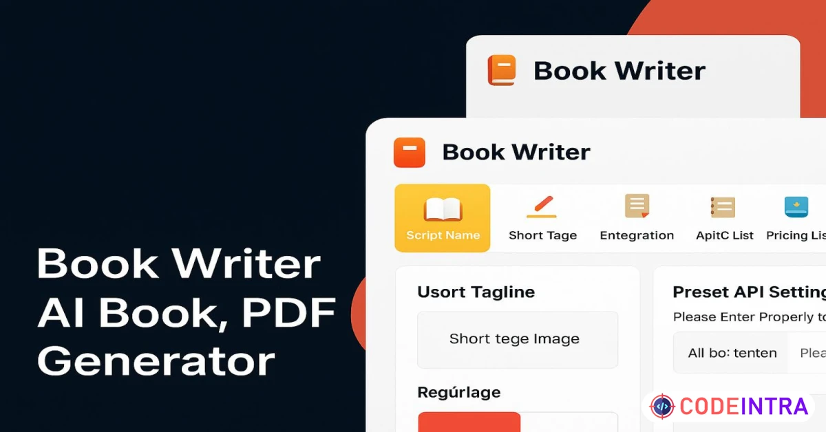 Product featured image Book Writer - Book PDF Generator
 - Codeintra