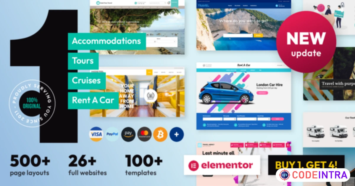 Product featured image Book Your Travel - Online Booking WordPress Theme - Codeintra